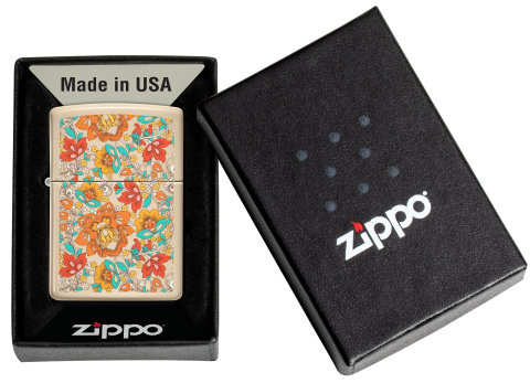 49770 Classic Floral Design Windproof Lighter