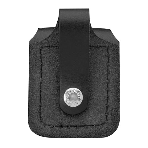LPLBK Zippo Leather Lighter Pouch with Snap Closure – Black