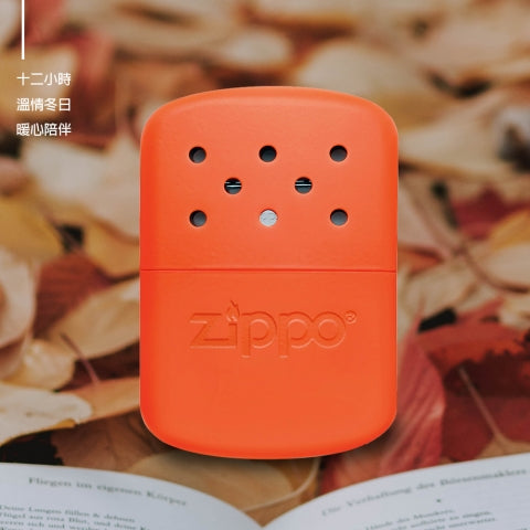 40378 Zippo 12-Hour Refillable Hand Warmer – Orange (Limited-Time 355 ml Fuel Gift)