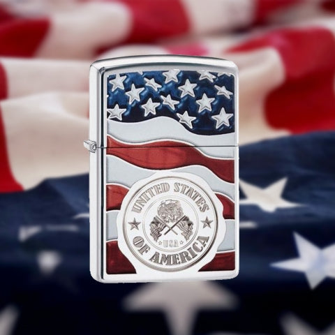29395 American Badge Windproof Lighter