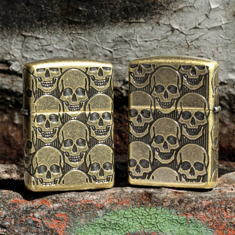46302 Smiling Skull (Armor) Windproof Lighter
