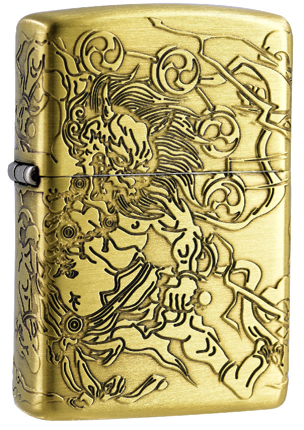 ZA-6-J24 4-sided Wind God/Thor (Gold) Windproof Lighter