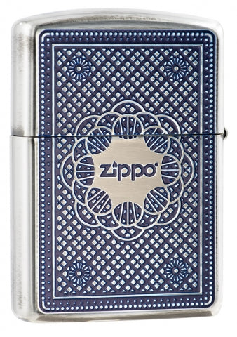 ZA-2-108A Armor® Zippo Playing Card Windproof Lighter – Blue