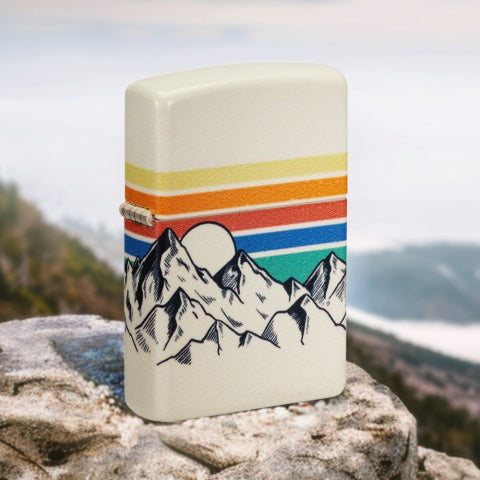48573 Mountain Sunset Windproof Lighter