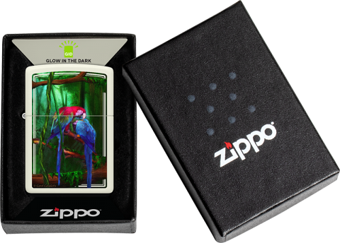 48972 Jungle Jewel Windproof Lighter (Includes Blue-Light Keychain, Assorted Color)
