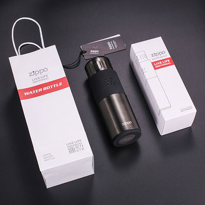 Urban Style Stainless Steel Insulated Bottle (Pure Black Brushed) 260ml