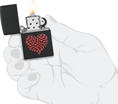 48719 Heart Art Windproof Lighter