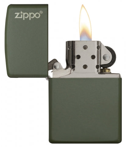 221ZL Green Matte Zippo Logo Windproof Lighter