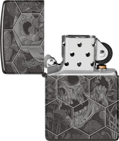 46425 Psychedelic Skull Windproof Lighter