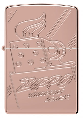 48768 Armor® Rose Gold Script Collectible Windproof Lighter