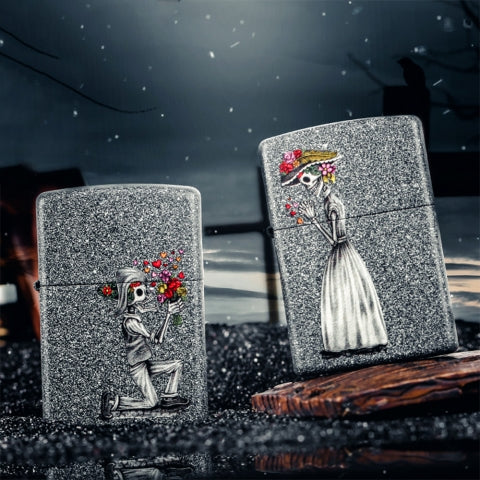 28987 Skull Love Windproof Lighter