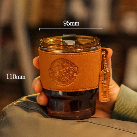 ZWB-EL-042340 Vintage Glass Tumbler – Amber, 340 ml