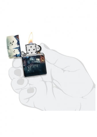 48922 House of Horrors Windproof Lighter (Includes Blue-Light Keychain, Assorted Color)