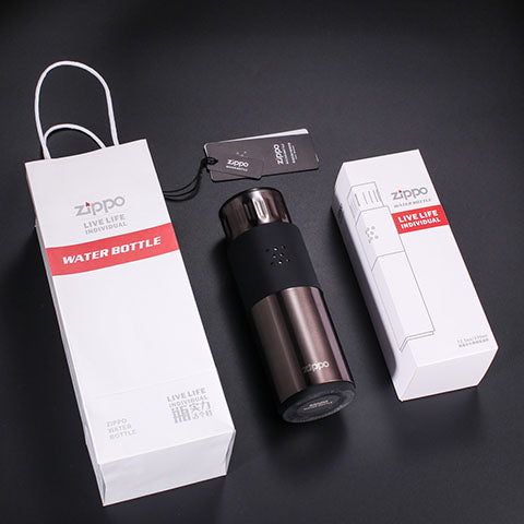 Urban Style Stainless Steel Insulated Bottle (Black Ice Texture) 260ml