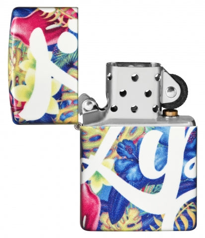 49436 Wraparound Vivid Floral Windproof Lighter