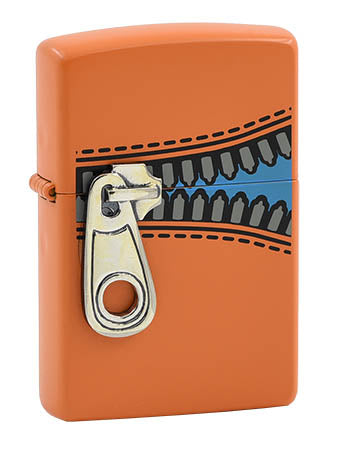 ZA-5-65B 3D Zipper Design (Orange) Windproof Lighter