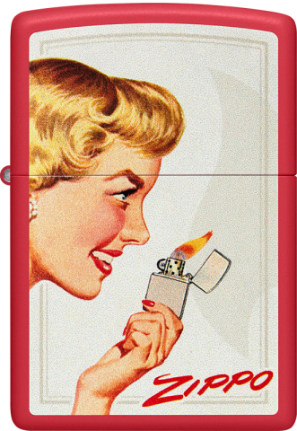 46295 Vintage Advertisement Windproof Lighter Set