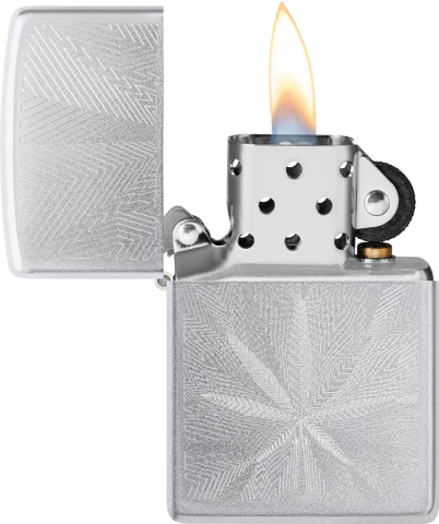 46256 Ornamental Cannabis Leaf Windproof Lighter