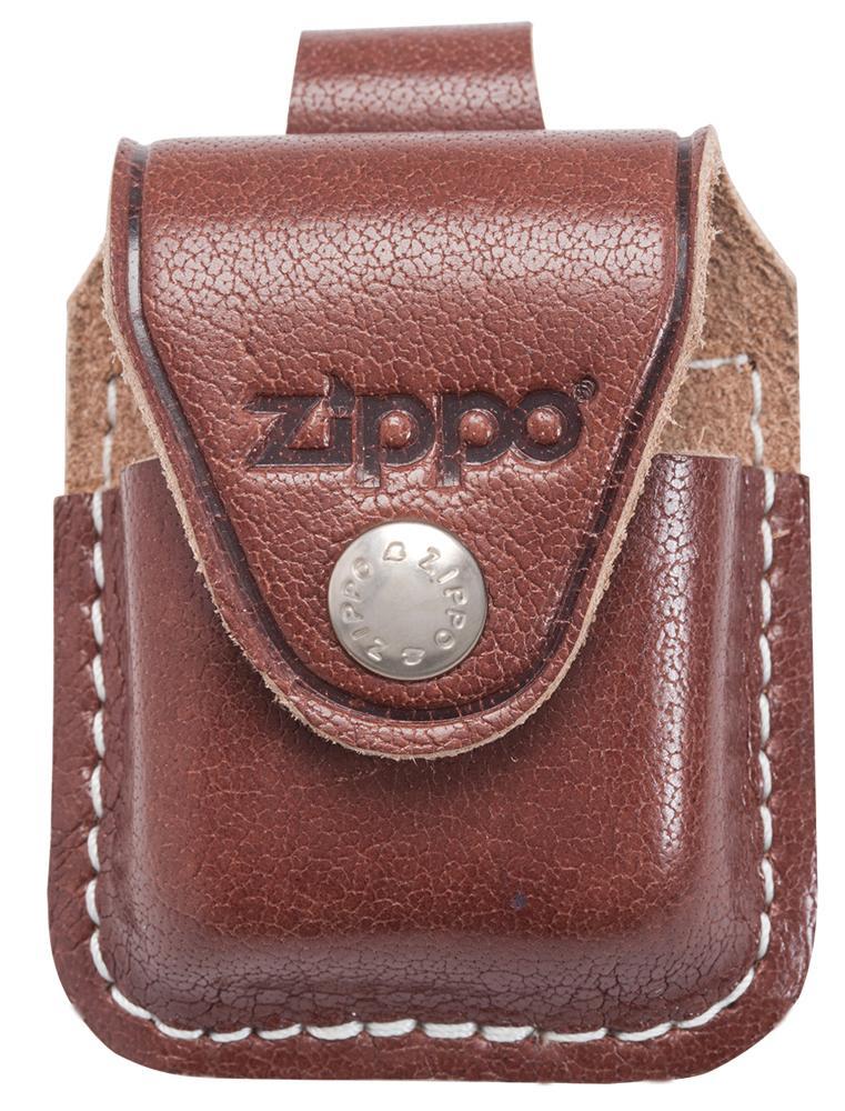 LPLB Zippo Leather Lighter Pouch with Snap Closure – Brown