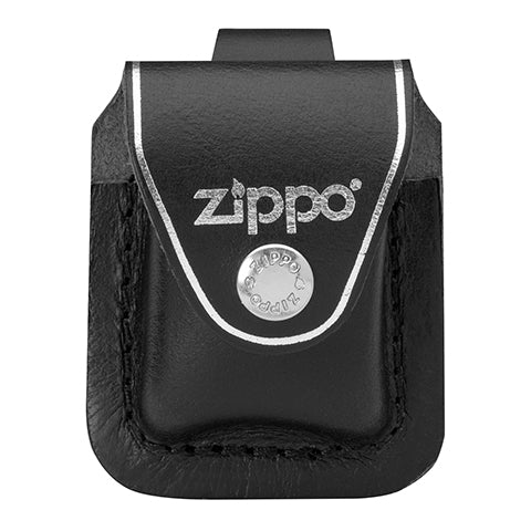 LPLBK Zippo Leather Lighter Pouch with Snap Closure – Black