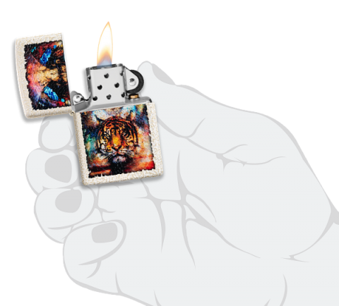 49579 Colorful Bengal Tiger Windproof Lighter