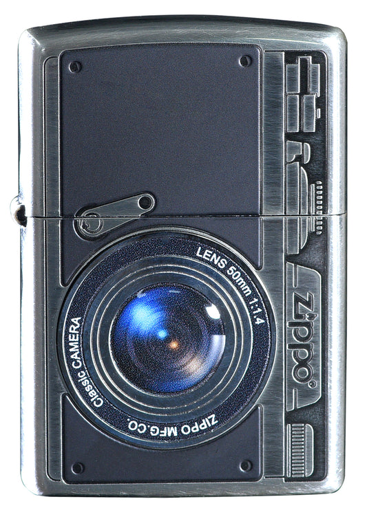 ZA-2-110A Camera Design Windproof Lighter – Antique Silver