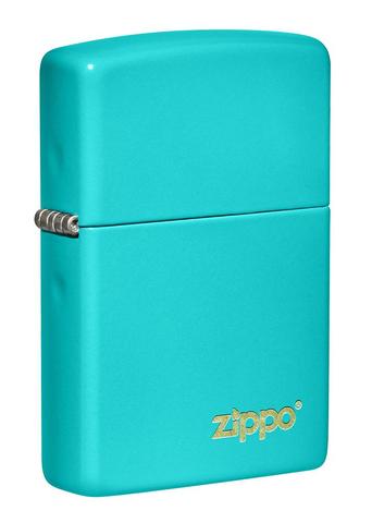 49454ZL Light Turquoise Zippo Logo Windproof Lighter