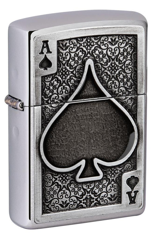 49637 Ace of Spades Emblem Windproof Lighter