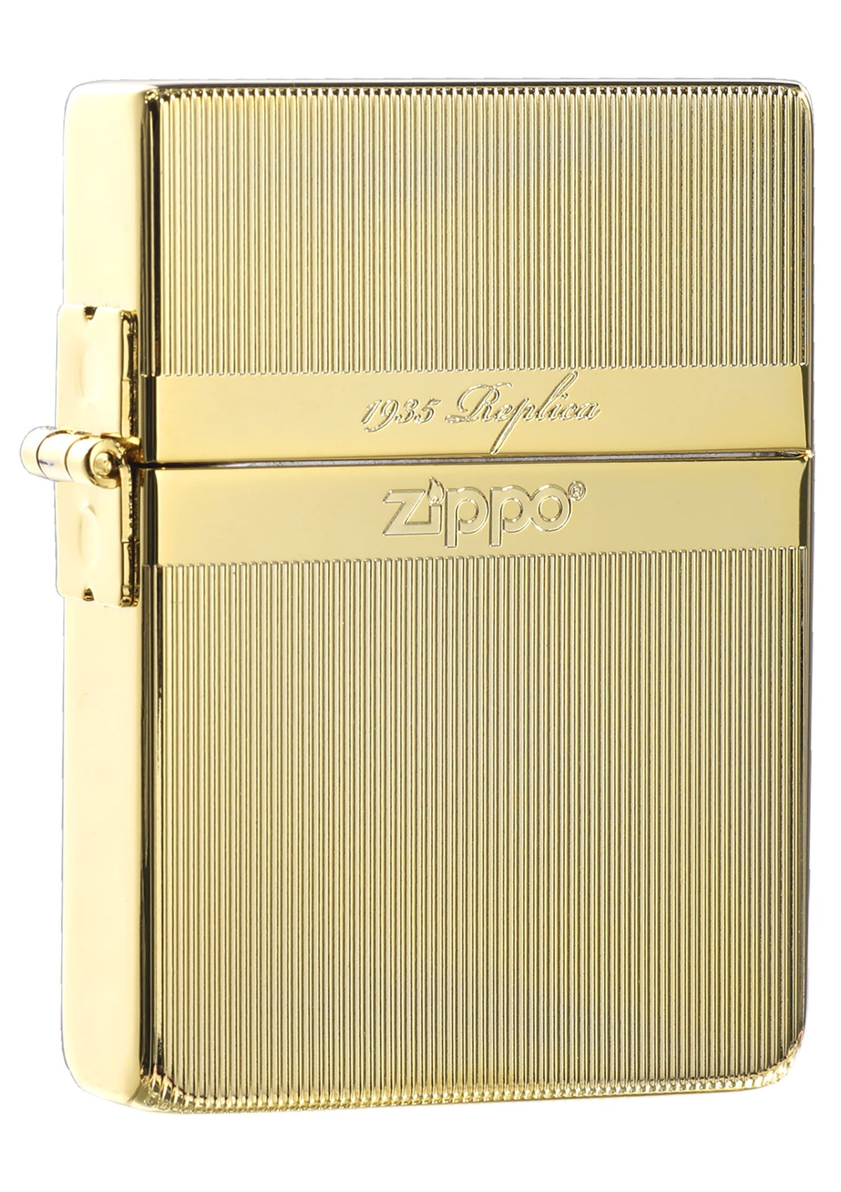 ZA-3-136A 1935 Replica Striped Windproof Lighter – Gold