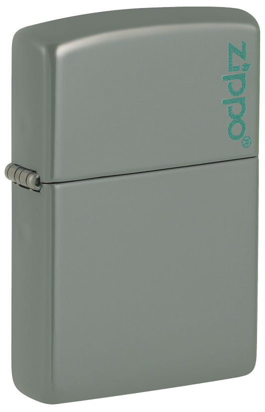 49843ZL Sage Zippo Logo Windproof Lighter