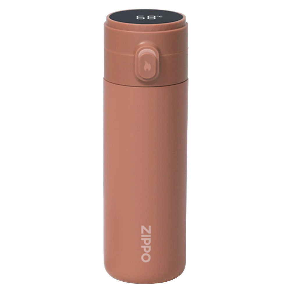 ZWB-CITY-033380 City Series Smart Flip-Top Insulated Bottle – Coffee Brown, 380 ml