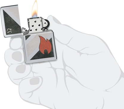 48623 Zippo Flame Established 1932 Windproof Lighter