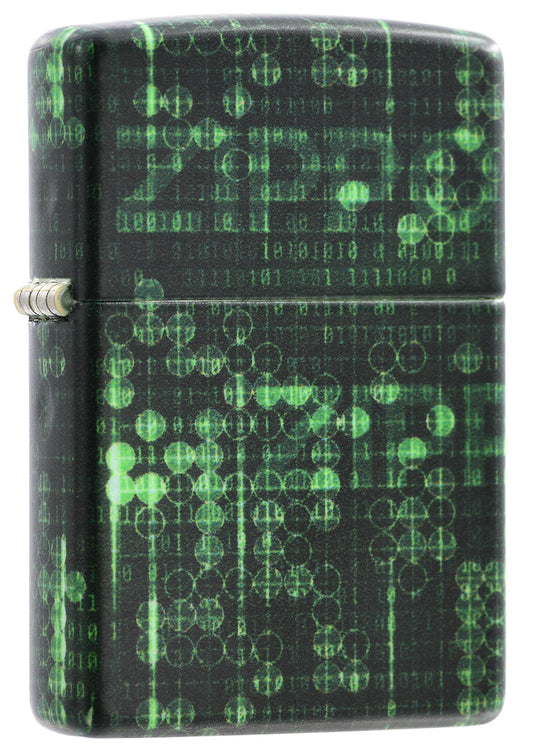 48408 Glow-in-the-Dark Digital World Windproof Lighter (Includes Blue-Light Keychain, Assorted Color)