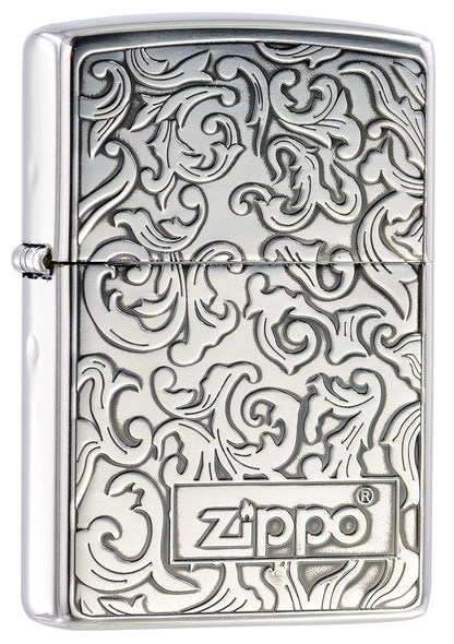 ZA-3-6A Elegant Arabesque Windproof Lighter – Antique Silver