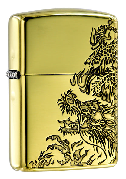 ZA-3-17A Armor® Soaring Dragon Windproof Lighter – Gold