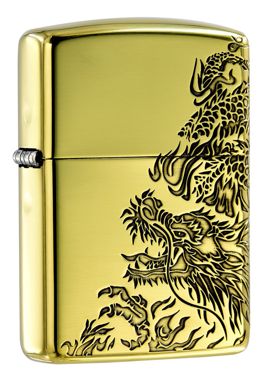 ZA-3-17A Armor® Soaring Dragon Windproof Lighter – Gold