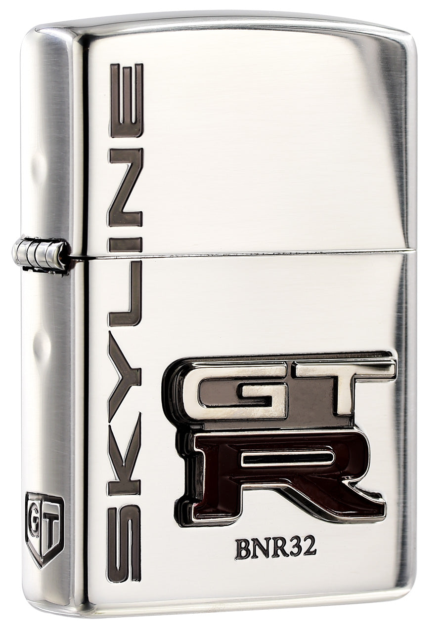 ZA-5-206A GT-R LOGO徽章(亮銀)防風打火機