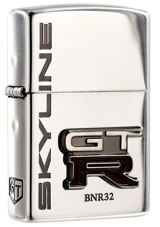 ZA-5-206A GT-R LOGO徽章(亮銀)防風打火機