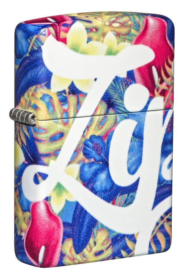49436 Wraparound Vivid Floral Windproof Lighter
