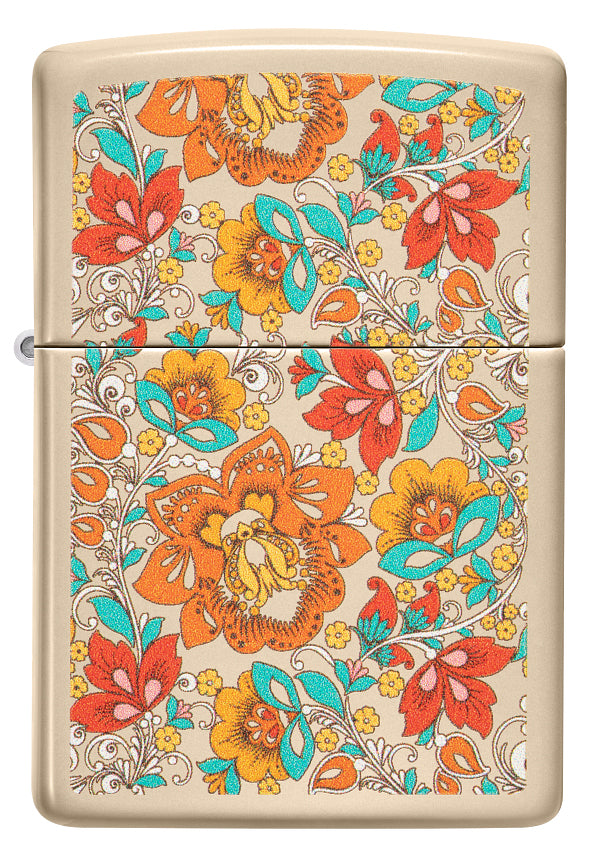 49770 Classic Floral Design Windproof Lighter