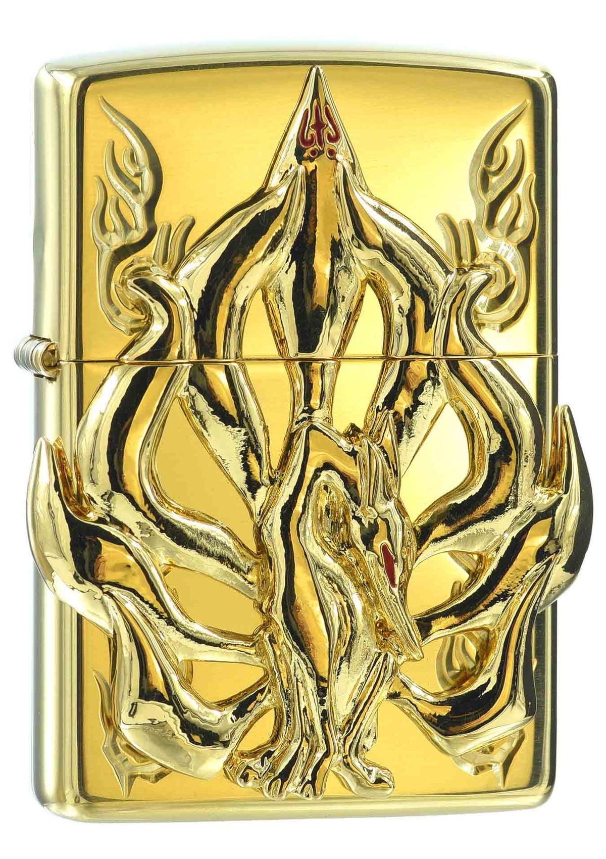 ZA-5-163A Nine-Tailed Fox Windproof Lighter – Gold