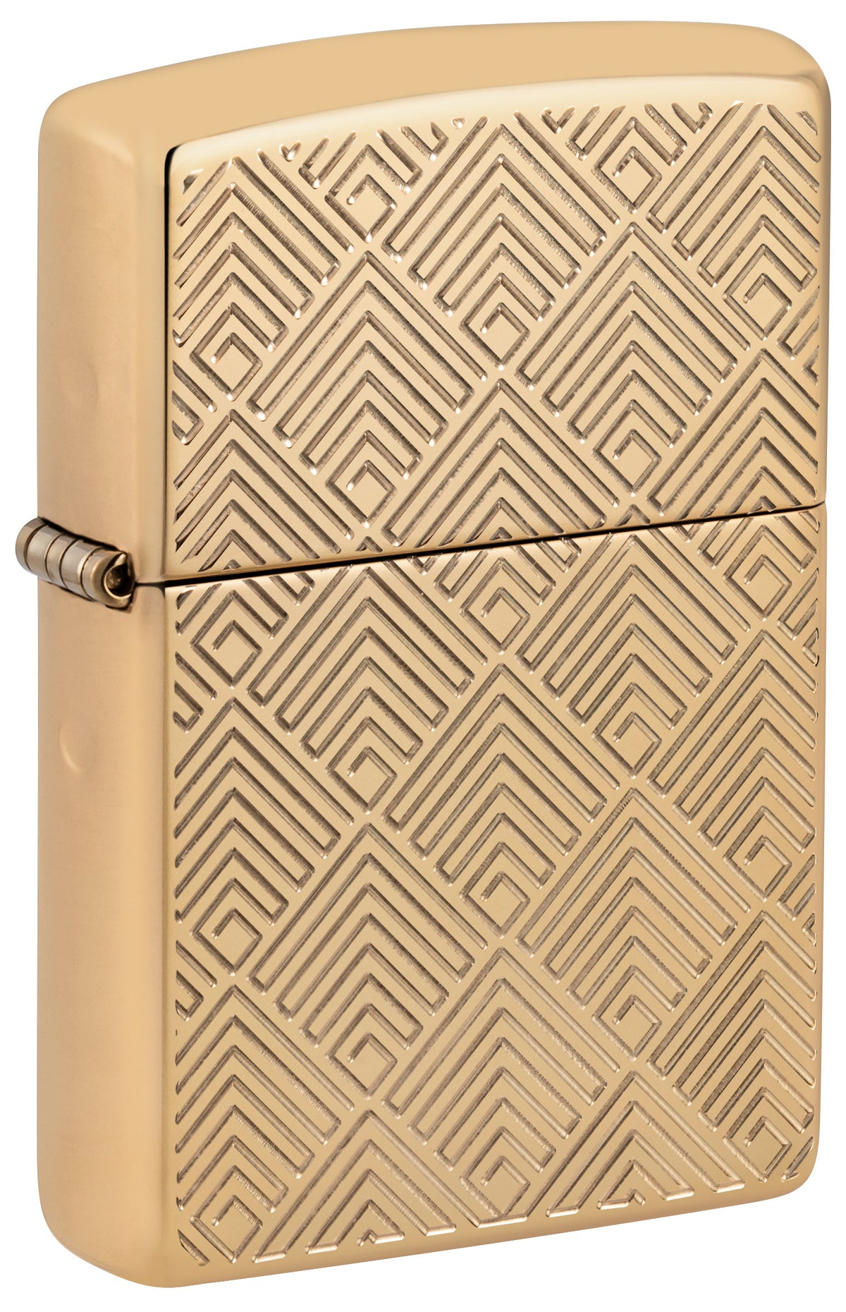 48570 Armor® Gold Geometric Pattern Windproof Lighter