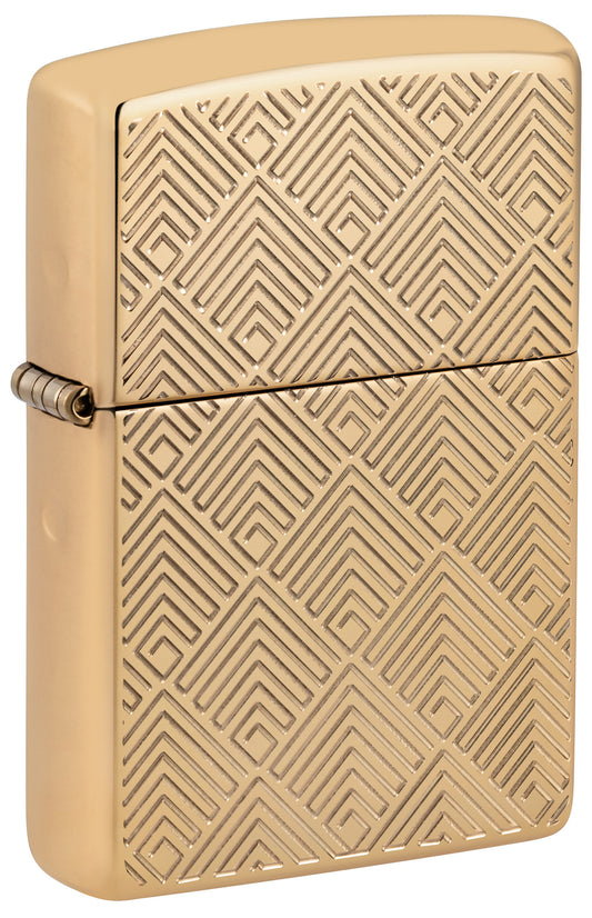 48570 Armor® Gold Geometric Pattern Windproof Lighter