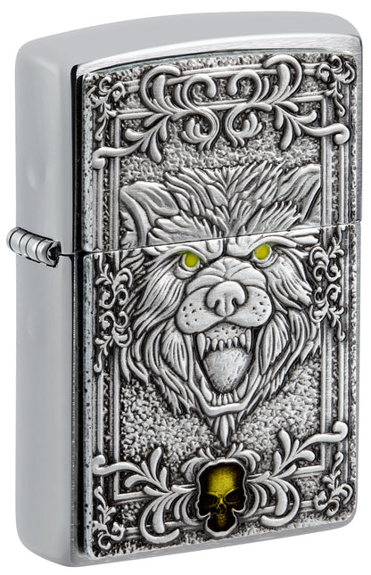 48690 Wolf Emblem Windproof Lighter