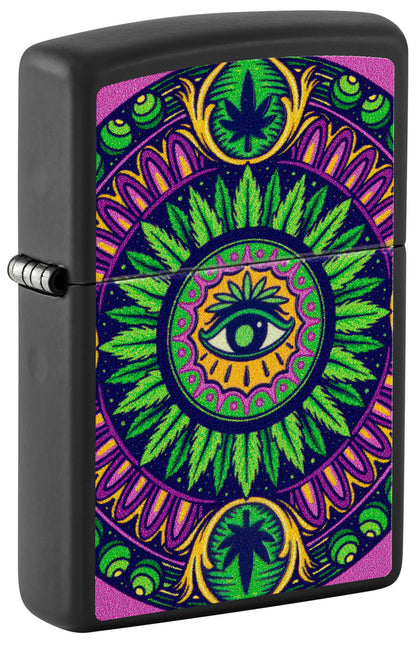 48583 Cannabis Leaf Eye Windproof Lighter
