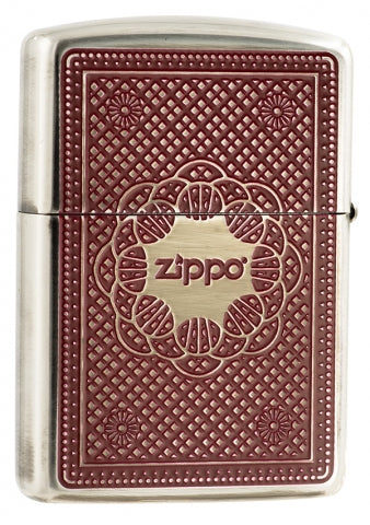 ZA-2-109A Armor® Zippo Playing Card Windproof Lighter – Red
