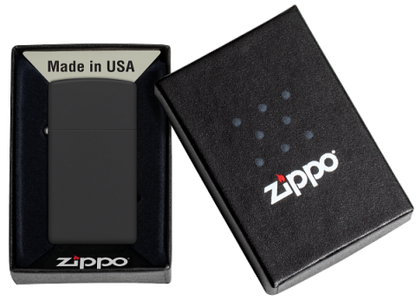 1618 Slim Black Matte Windproof Lighter