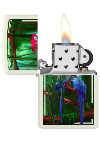 48972 Jungle Jewel Windproof Lighter (Includes Blue-Light Keychain, Assorted Color)
