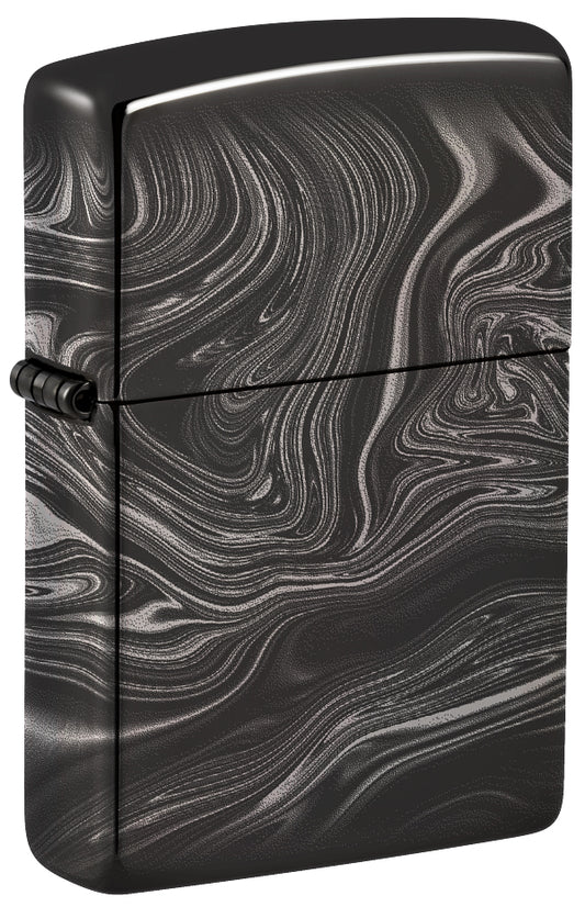49812 Black Marble Design Windproof Lighter
