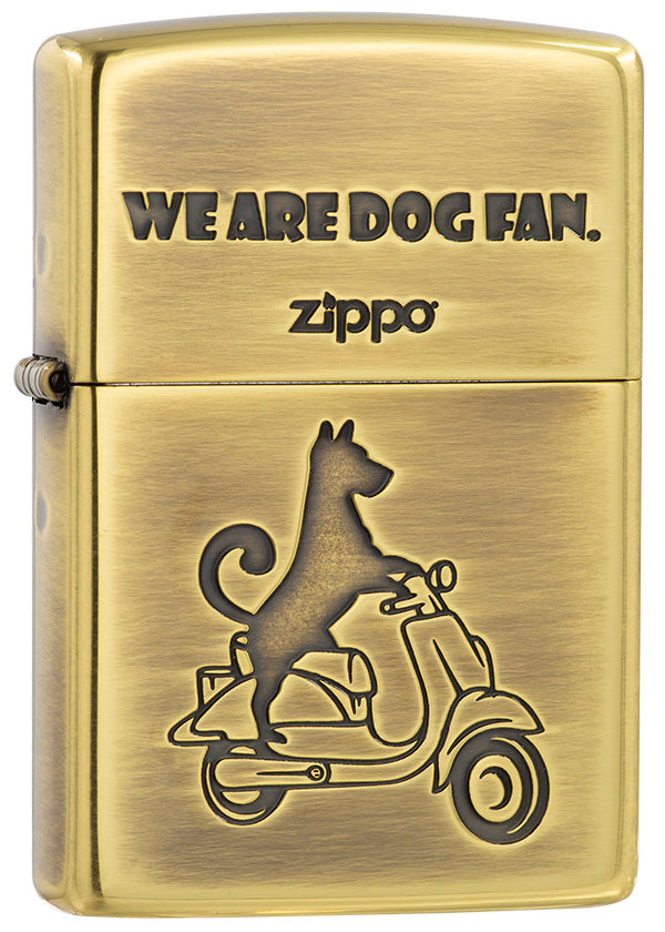 ZA-2-100B Biker Dog Windproof Lighter – Gold